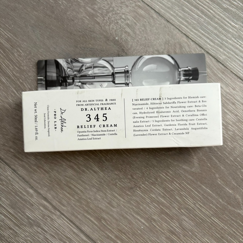 Dr. Althea 345 Relief Cream 50ml Vegan Niacinamide Centella‎ Soothing NWB
